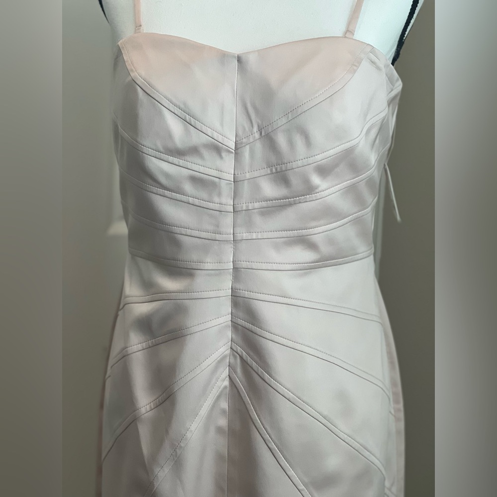 Jessica Simpson satin bandage cocktail dress in Champagne NWT